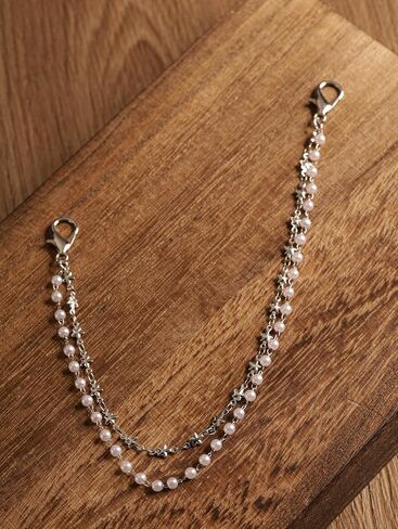 HAQUIL 2PCS Punk Goth Hearts Link Metal Shoe Chain, Shoe Charms, Link Shoelace Chains, Shoe Lace Charm Chains, Footwear Jewelry Accessories in Saudi Arabia