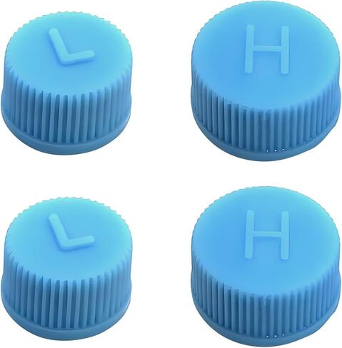 CAR A/C Valve Core Core ، R134A Air Condition System Kit Seal Kit ، Highproof High والضغط الجانبي A CAPS ، مجموعة استبدال CAP صمام تكييف الهواء (4pcs) in Kuwait