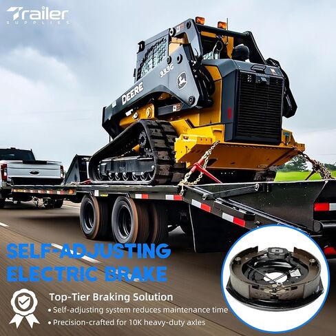 Trailersupplies 12 "x2" مجموعة فرامل مقطورة كهربائية ، مجموعات تعديل ذاتي 4 عبوات لمحاور 7000 رطل ، تحل محل Dexter ، 5 الترباس ، يناسب 15 "-17.5" عجلات in Saudi Arabia