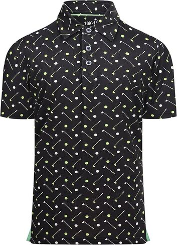 Damipow Boys Golf Shirt Moisture Wicking Youth Polo Shirts Quick Dry Kid Collared Shirt in Kuwait