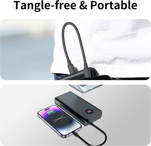 1.5ft USBC to Lightning Cable for iPhone, [MFi Certified] 3Pack Braided Short Type C to Lightning Cable PD Fast Charging 1.5FT USB C iPhone Charger Cord for iPhone 14/13/12/11Pro/X/XR/8/7/6s/Plus/iPad in Kuwait