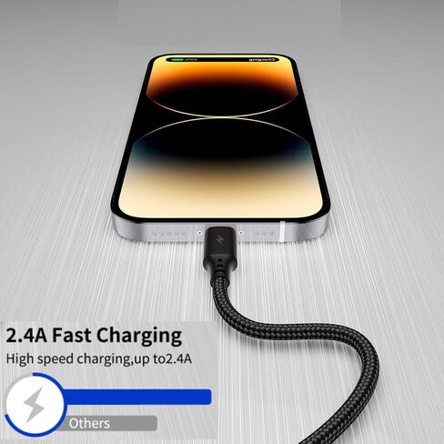 1.5ft USBC to Lightning Cable for iPhone, [MFi Certified] 3Pack Braided Short Type C to Lightning Cable PD Fast Charging 1.5FT USB C iPhone Charger Cord for iPhone 14/13/12/11Pro/X/XR/8/7/6s/Plus/iPad in Kuwait