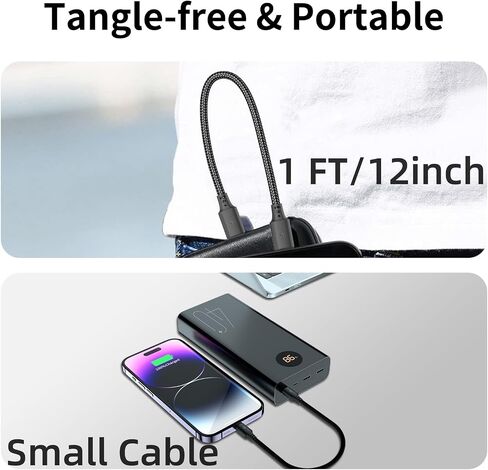 1.5ft USBC to Lightning Cable for iPhone, [MFi Certified] 3Pack Braided Short Type C to Lightning Cable PD Fast Charging 1.5FT USB C iPhone Charger Cord for iPhone 14/13/12/11Pro/X/XR/8/7/6s/Plus/iPad in Kuwait