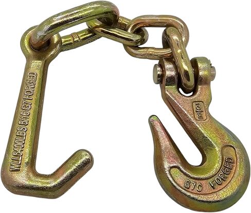 J Hook W/4 روابط سلسلة و 3/8 "G70 خطاف إطار الإطار الخلفي قبضة Auto Body Body Puller Clamp Clamp in Kuwait