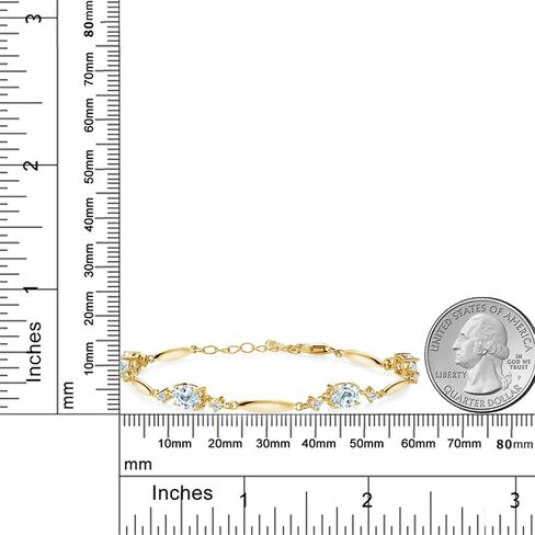 Gem Stone King 18K Yellow Gold Plated Silver Black Onyx and White Moissanite Tennis Bracelet For Women | 3.10 Cttw | Gemstone December Birthstone | Oval 7X5MM | 6 Inch + 1 Inch Extender in Saudi Arabia