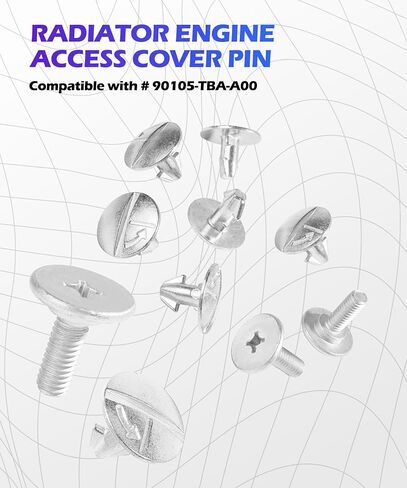 Engine Splash Shield Skid Plate Screws,Car Accessories Automotive Clips,Lower Cover Pin Screws and Clips,Car Engine Cover Pin Bolts Kit,Replacement 90674-TY2-A01 90105-TBA-A00 (14PCS) in Kuwait