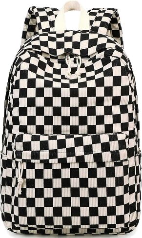 School Backpack for Teen Girls Bookbags Elementary High School Corduroy Laptop Bags Women Travel Daypacks in Saudi Arabia
