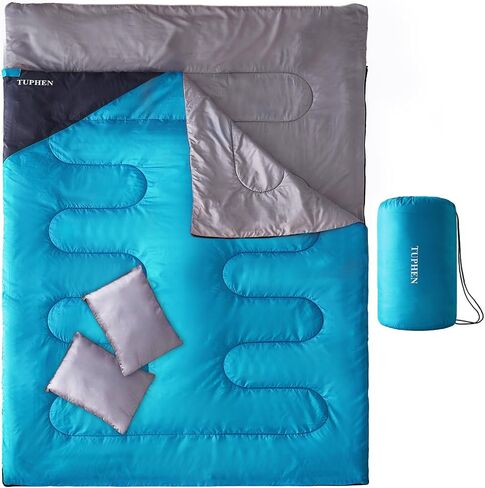 tuphen 1.76lbs Down Sleeping Bag 32-43℉ - Ultralight Sleeping Bag Cold Weather Compact Sleeping Bag for Adults, Backpacking Sleeping Bag for Hiking Camping, Envelope, Lightweight & Waterproof in Saudi Arabia