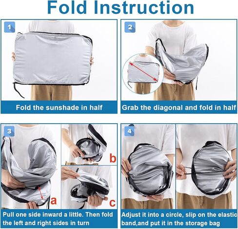 PIMCAR Windshield Sun Shade for 2023 2024 Honda Accord, 310T Reflective Polyester Front Window Sun Visor Blocks UV Rays Foldable Sunshade Honda Accord Accessories in Kuwait