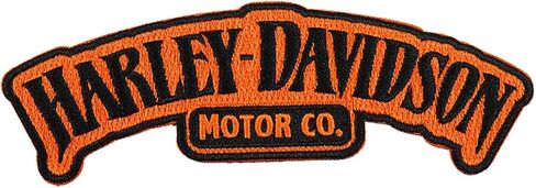 Harley-Davidson 6 in. Embroidered Haunted Harley Emblem Sew-On Patch - Orange in Saudi Arabia