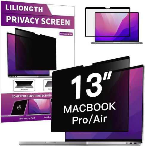 شاشة خصوصية LILIONGTH متوافقة مع جهاز MacBook Air 14 بوصة (2021-2023، M1، M2، M3)، درع فلتر خصوصية الكمبيوتر المحمول وواقي ضد الضوء الأزرق (الطراز: A2442، A2779، A2918، A2992) in Kuwait