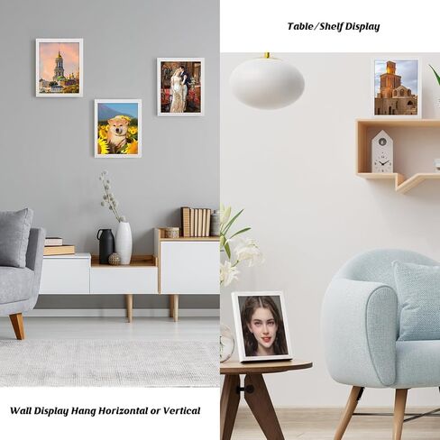 7x9 إطار صورة أبيض ، طبيعية ريفي 9x7in صورة/صورة/ملصق/إطار فني ، شنق الجدار/الطاولة ، معرض العرض الأفقي/العمودي معرض العائلة التذكارية in Kuwait