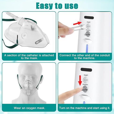 Geiserailie 2 Pack M/L Size Mask للبالغين مع أنابيب 6.6 قدم وحزام مرن قابل للتعديل ، قناع الأكسجين البالغ مع أنابيب للاتصال in Saudi Arabia