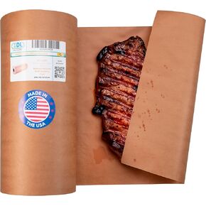 تغليف IDL لفة ورق جزار الخوخ مقاس 18 بوصة × 1000 بوصة - غلاف ورق جزار الشواء المقاوم للرطوبة للطهي أو التعبئة - ورق كرافت غير مشمع وغير مطلي لتدخين اللحوم والأسماك in Kuwait