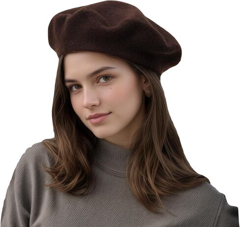 Women's Wool Beret: 70% Wool French Hat for Daily, Lightweight & Chic Berets for Women in Saudi Arabia