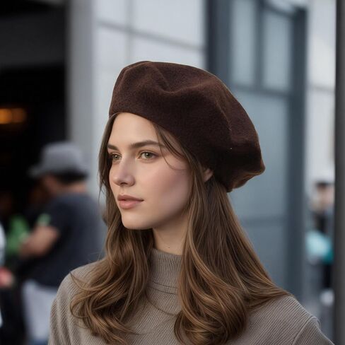 Women's Wool Beret: 70% Wool French Hat for Daily, Lightweight & Chic Berets for Women in Saudi Arabia