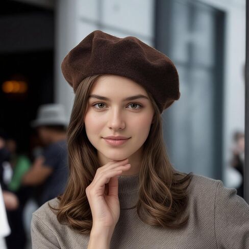 Women's Wool Beret: 70% Wool French Hat for Daily, Lightweight & Chic Berets for Women in Saudi Arabia