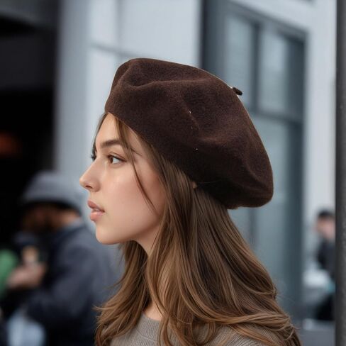 Women's Wool Beret: 70% Wool French Hat for Daily, Lightweight & Chic Berets for Women in Saudi Arabia