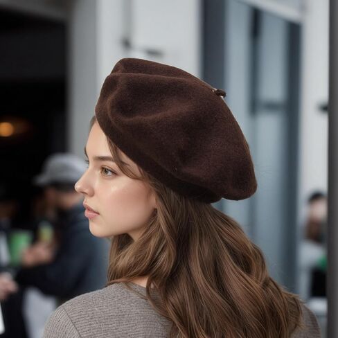 Women's Wool Beret: 70% Wool French Hat for Daily, Lightweight & Chic Berets for Women in Saudi Arabia