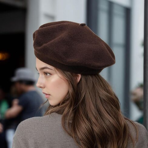 Women's Wool Beret: 70% Wool French Hat for Daily, Lightweight & Chic Berets for Women in Saudi Arabia
