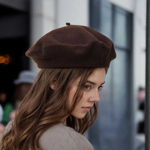 Women's Wool Beret: 70% Wool French Hat for Daily, Lightweight & Chic Berets for Women in Saudi Arabia