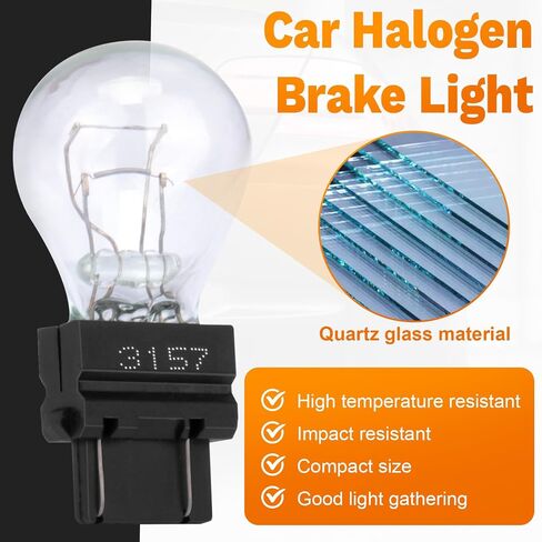 10 PCS 3157 Light Light Light ، مصباح مصغر مصباح للفرامل ، لمبة الإشارة المائية المقاومة للماء ، استبدال ضوء العلامة الجانبية للسيارات لسيارة شاحنة سيارات الدفع الرباعي (أبيض) in Saudi Arabia