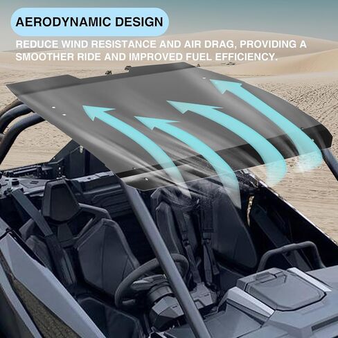 KUAFU Aluminum Roof Top 1 Piece Compatible with Polaris RZR PRO XP/ RZR Turbo R 2 Seaters 2020-2024 2025 Top Roof for Pro XP Accessories Replacement for 2883743-458 Black in Saudi Arabia