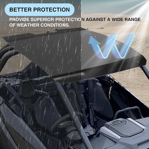 KUAFU Aluminum Roof Top 1 Piece Compatible with Polaris RZR PRO XP/ RZR Turbo R 2 Seaters 2020-2024 2025 Top Roof for Pro XP Accessories Replacement for 2883743-458 Black in Saudi Arabia