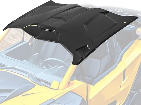 Kuafu Utv Sport Hard Roof Top 2 قطعة متوافقة مع Can Am Maverick X3 جميع النماذج المكونة من أبواب 2017-2025 X DS Turbo R بديلة لـ 715002902 ملحقات غطاء سقف Sun Visor (مسحوق الصلب) in Saudi Arabia
