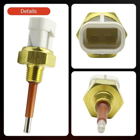 Low Coolant Level Sensor 904-7252 Compatible with Detroit Freightliner Cummins Series Trucks 3/8" O-Ring Thread-2 Pins Replaces 23522855 23526907 650648 in Saudi Arabia
