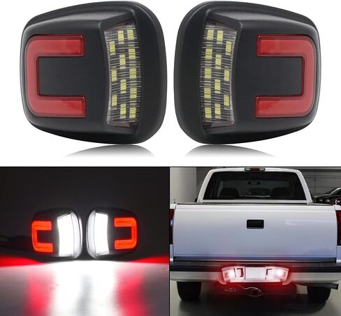 LED Rear License Plate Lights Replacement for Silverado Sierra 1500/2500/3500 1999-2013, Yukon/Yukon XL Tahoe Suburban Avalanche Traverse Escalade, Number Bumper Tag Lamp, Clear Lens in Kuwait