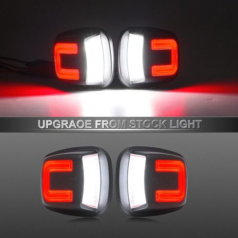 LED Rear License Plate Lights Replacement for Silverado Sierra 1500/2500/3500 1999-2013, Yukon/Yukon XL Tahoe Suburban Avalanche Traverse Escalade, Number Bumper Tag Lamp, Clear Lens in Kuwait