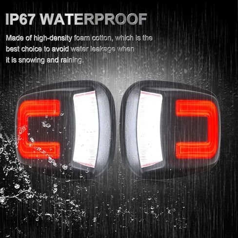 LED Rear License Plate Lights Replacement for Silverado Sierra 1500/2500/3500 1999-2013, Yukon/Yukon XL Tahoe Suburban Avalanche Traverse Escalade, Number Bumper Tag Lamp, Clear Lens in Kuwait