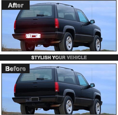 LED Rear License Plate Lights Replacement for Silverado Sierra 1500/2500/3500 1999-2013, Yukon/Yukon XL Tahoe Suburban Avalanche Traverse Escalade, Number Bumper Tag Lamp, Clear Lens in Kuwait