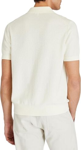 Club Monaco Men's Short Sleeve Boucle Camp Collar Sweater in Kuwait