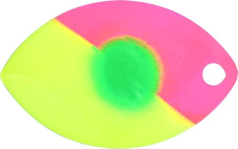Yakima Bait Mulkey's Mini Guide Flash Spinner Blades - Size 3.5 Chartreuse Green in Saudi Arabia