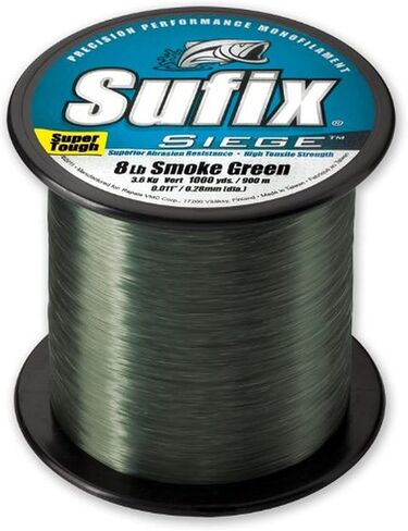 Sufix Siege 3000-Yards Spool Size Fishing Line (Smoke Green, 12-Pound) in Kuwait