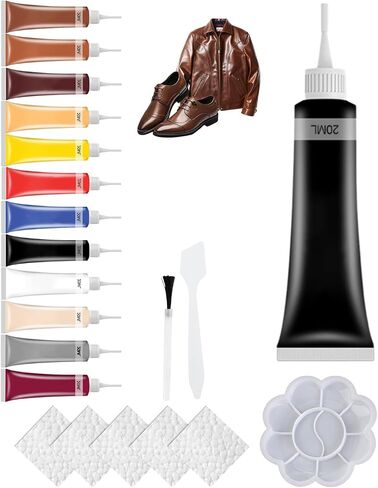 New Advanced Leather Repair Gel, 2025 Upgrade Leather Repair Kit for Car Seat Vinyl Repair Kit, Professional Leather Repair Coloured Cream Gel, Multifunctional Couch and Jacket Repair Kit (Black) in Saudi Arabia