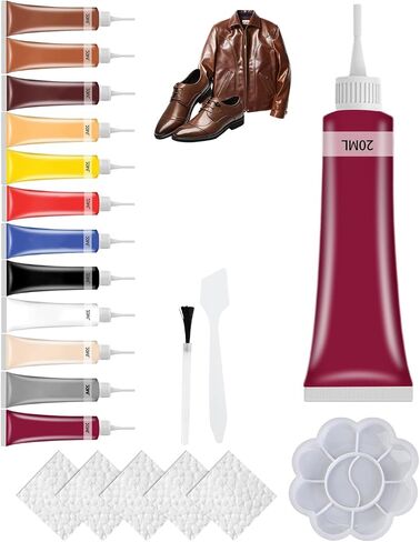 New Advanced Leather Repair Gel, 2025 Upgrade Leather Repair Kit for Car Seat Vinyl Repair Kit, Professional Leather Repair Coloured Cream Gel, Multifunctional Couch and Jacket Repair Kit (Black) in Saudi Arabia