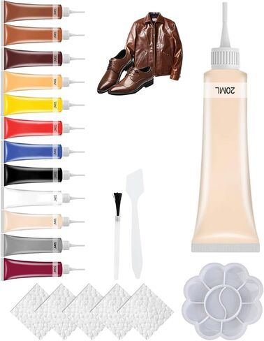 New Advanced Leather Repair Gel, 2025 Upgrade Leather Repair Kit for Car Seat Vinyl Repair Kit, Professional Leather Repair Coloured Cream Gel, Multifunctional Couch and Jacket Repair Kit (Black) in Saudi Arabia