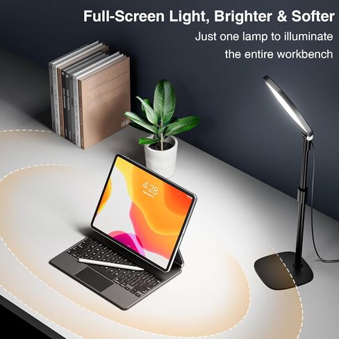 Video Conference Light for Zoom Meeting, Desk Light with Stand and Phone Holder, Laptop Light for Webcam Lighting/Video Calls Working from Home in Kuwait