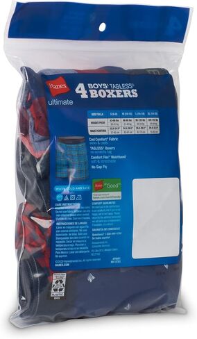 ملخصات Boys Boys Hanes Boys W/Comfortsoft Weistband ، متنوعة 4 عبوات in Kuwait