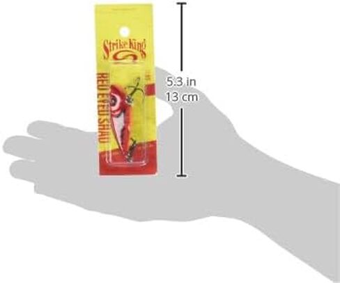 Strike King (REYESD38-447) Red Eye Shad Fishing Lure, Lipless Crankbait, Free-Floating Internal Rattles, 3D Eyes, Premium Size 4 Treble Hooks, 3/8-Ounce, Sinking, Brown Craw in Kuwait