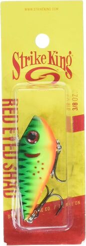 Strike King (REYESD38-447) Red Eye Shad Fishing Lure, Lipless Crankbait, Free-Floating Internal Rattles, 3D Eyes, Premium Size 4 Treble Hooks, 3/8-Ounce, Sinking, Brown Craw in Kuwait