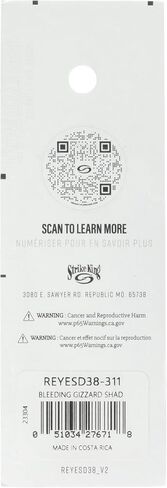 Strike King (REYESD38-447) طُعم صيد السمك بظل العين الحمراء، طُعم كرنك بدون شفاه، خشخيشات داخلية تطفو بحرية، عيون ثلاثية الأبعاد، حجم ممتاز 4 خطافات ثلاثية، 3/8 أونصة، غرق، زحف بني in Kuwait