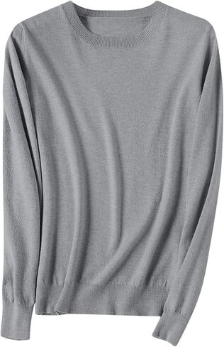 Knitting Cotton Sweaters for Women Crewneck Solid Color Long Sleeve Pullover 2025 Casual Slim Sweater Tops in Saudi Arabia