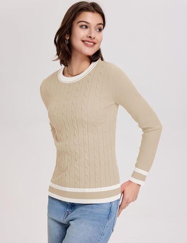 Rapbin Women Cable Sweater Sweater Long Sleeve Pullover Tops Lightweight Ladies Disual Business Disual Endery Edfits 2025 in Kuwait