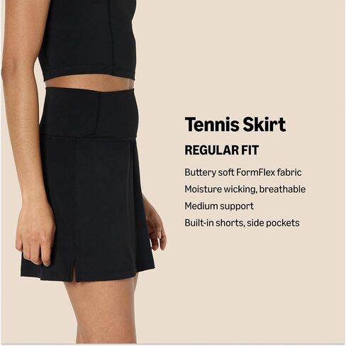 Amazon Essentials Formflex Formflex Buttery Tennis تنورة مع شورتات مدمجة مع جيوب in Kuwait