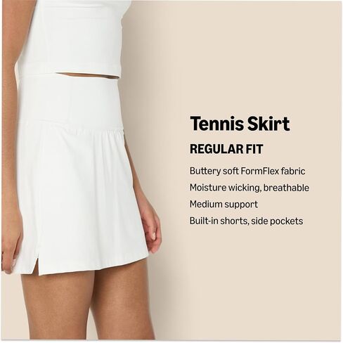 Amazon Essentials Formflex Formflex Buttery Tennis تنورة مع شورتات مدمجة مع جيوب in Kuwait