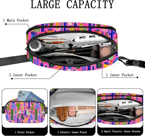 Cactus Fanny Pack for Women Casual Belt Bag Fashion Waist Pack with Adjustable Strap Traveling in Saudi Arabia